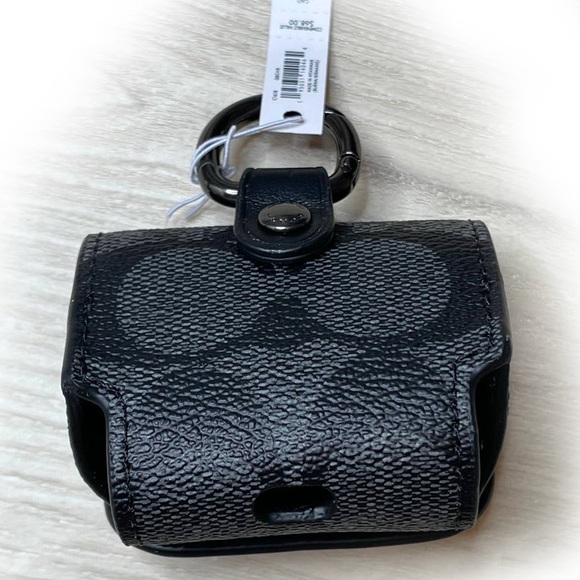 Coach Earbuds Case for the AirPods® Pro Signature Coated Canvas charcoal - Picture 3 of 9